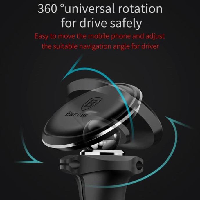 Baseus Magnetic Air Vent Car Mount Holder with Cable Clip