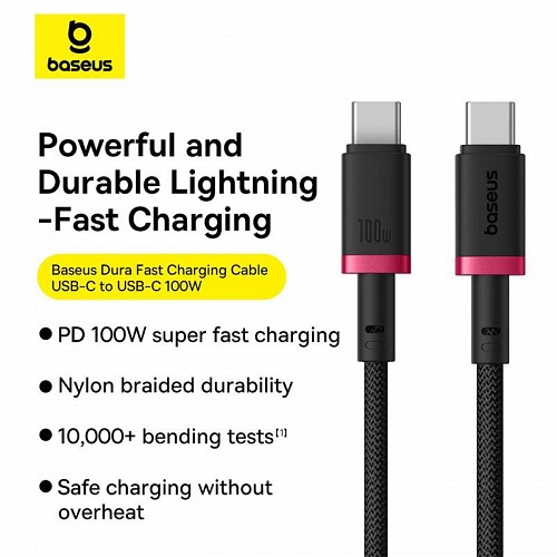 Baseus Dura Series Fast Charging Cable Type-C to Type-C 100W - Image 3
